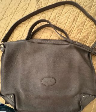 Borsa The Bridge in pelle color fango