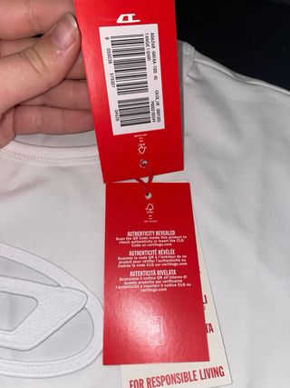 Maglia Diesel bianca con stampa logo