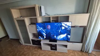 Mueble salón TV modular beige/marrón