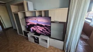 Mueble salón TV modular beige/marrón
