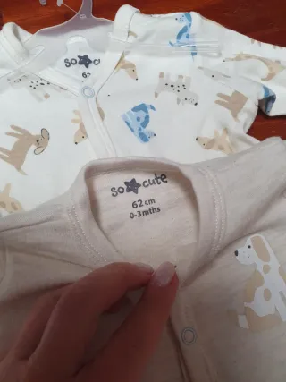 Lote 2 pijamas bebé una pieza