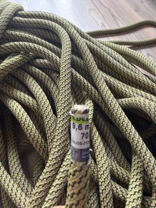 Cuerda de escalada verde