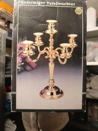 Candelabro sin estrenar de mesa plateados 5 braz