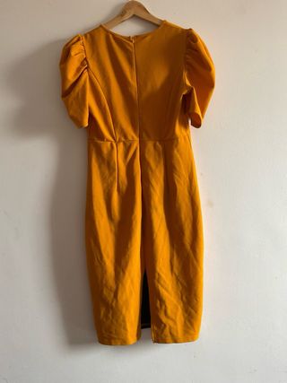 Vestido mujer amarillo y negro