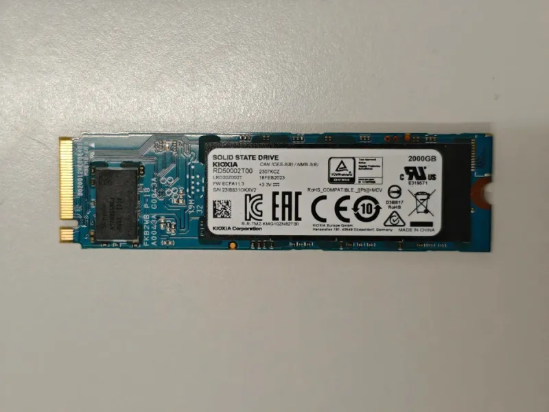 SSD M.2 Kioxia NVMe de 2TB como nuevo afbeelding 3