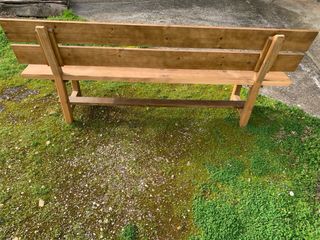 Banco de madera escaño 3 unidades
