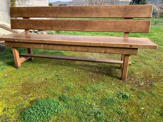 Banco de madera escaño 3 unidades