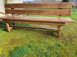 Banco de madera escaño 3 unidades