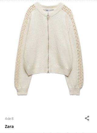 Chaqueta bomber Zara punto calado