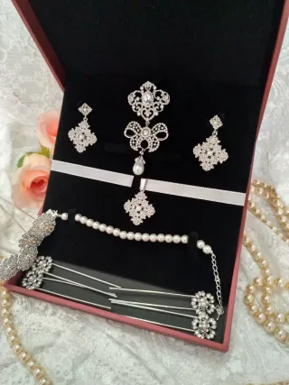 Aderezo de fallera en plata niña