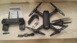 Dron DM107S Plegable Wi-Fi Full HD dos camaras.