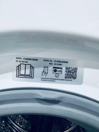 196.Lavadora Lg 10 kilos Smart Thinq Nueva Tara