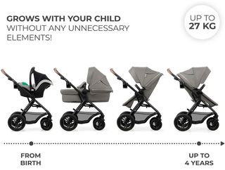 Kinderkraft MOOV 2 AIR Carrito 3 en 1 Gris