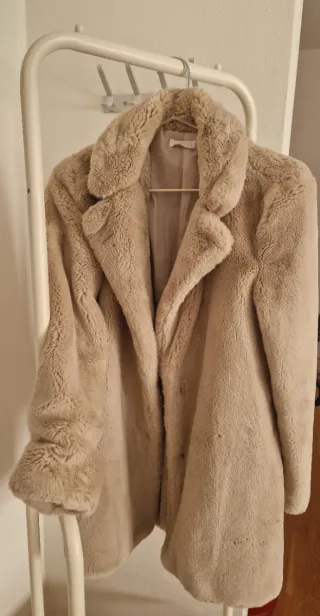 Cappotto pelliccia sintetica Cannella Beige S