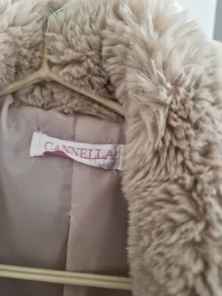Cappotto pelliccia sintetica Cannella Beige S