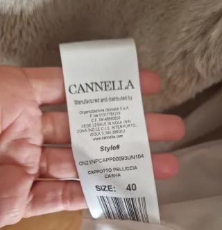 Cappotto pelliccia sintetica Cannella Beige S