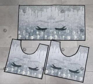 Set 3 Tappeti Bagno