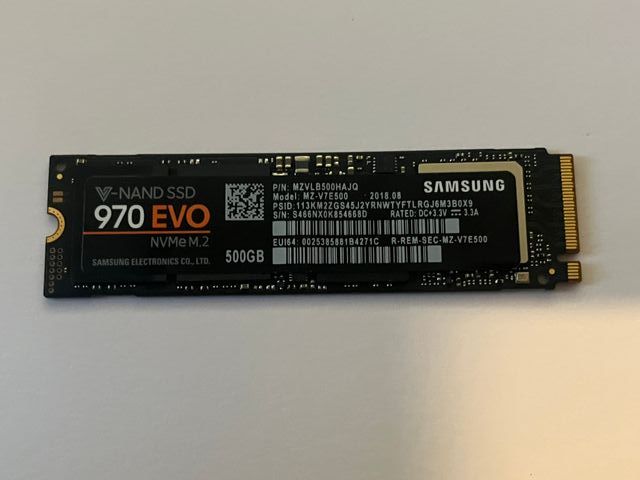 SSD Samsung 970 EVO 500GB NVMe M.2