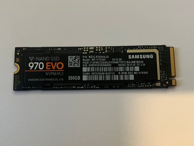 SSD Samsung 970 EVO 500GB NVMe M.2
