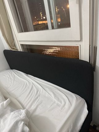 Cama Ikea SLATTUM Negra