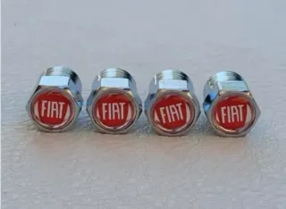 4 Tapones Válvula Fiat Cromados