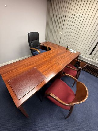 Mesa escritorio madera esquinera