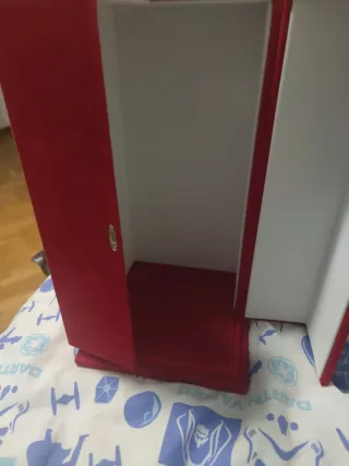 Caja para botellas de terciopelo rojo