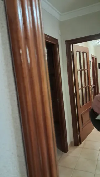 Mueble recibidor antiguo madera mármol