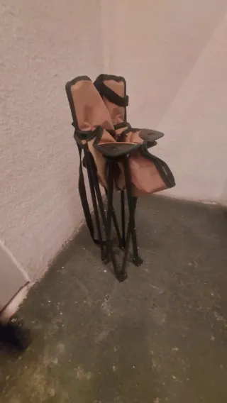 Silla plegable Quechua beige y negra