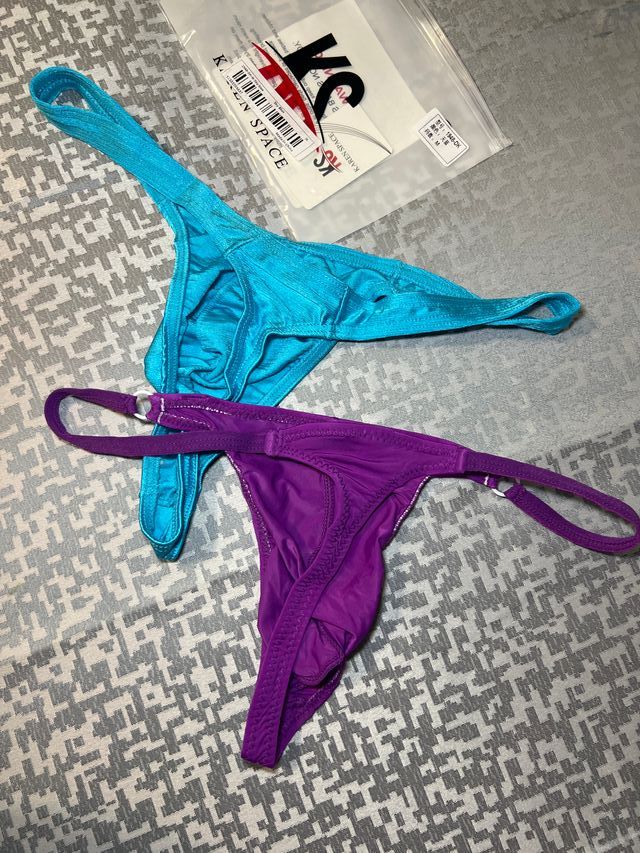 Lote 2 tangas morado y turquesa