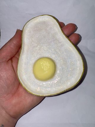 Mini bandeja decorativa huevo frito hecha a mano