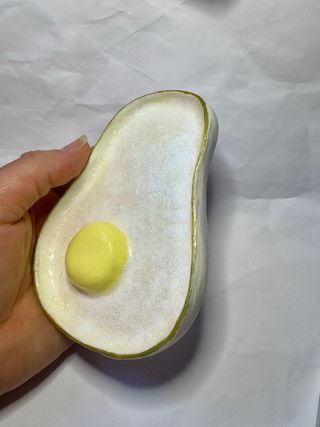 Mini bandeja decorativa huevo frito hecha a mano