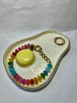 Mini bandeja decorativa huevo frito hecha a mano
