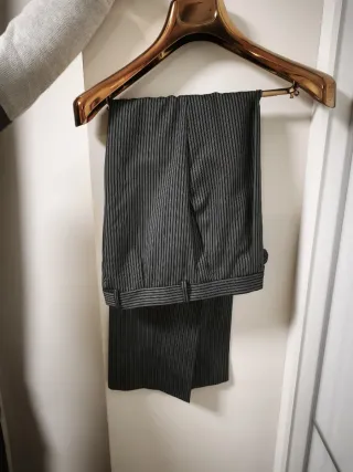 Traje Chaqué Novio Talla 46 Negro