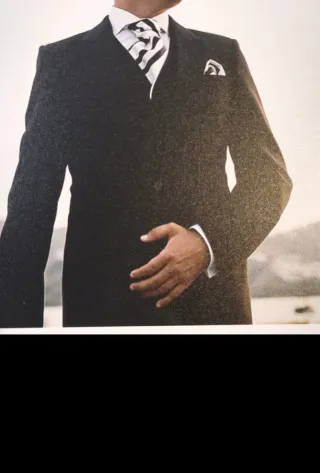 Traje Chaqué Novio Talla 46 Negro