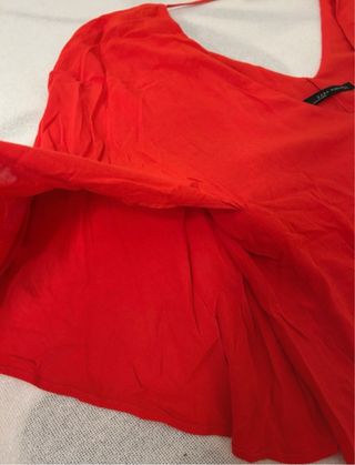 Blusa Zara Woman Roja Talla S