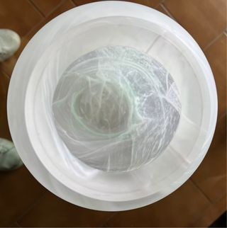 Vaso vintage vetro satinato spirale