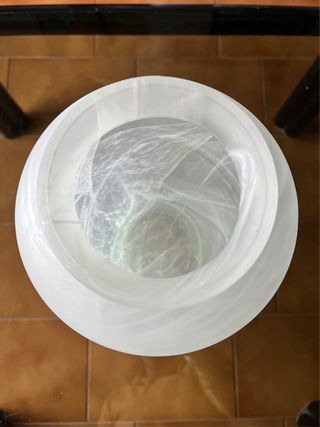 Vaso vintage vetro satinato spirale