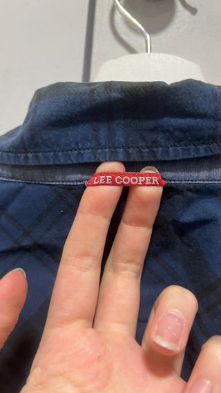 Camisa de cuadros Lee Cooper azul y negra