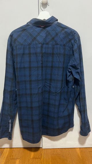 Camisa de cuadros Lee Cooper azul y negra