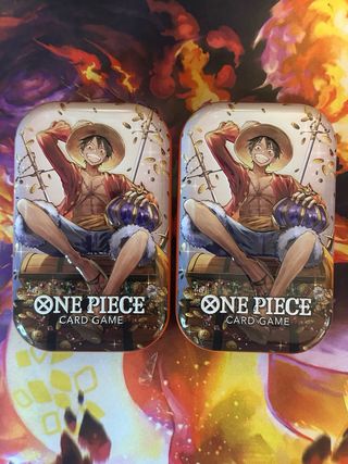 2x Lata One Piece Luffy + Carta Promo