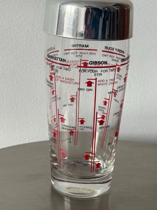 Coctelera Vintage Cristal y Metal