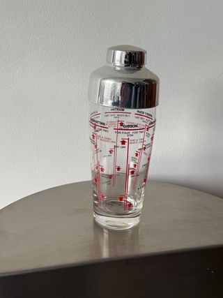 Coctelera Vintage Cristal y Metal