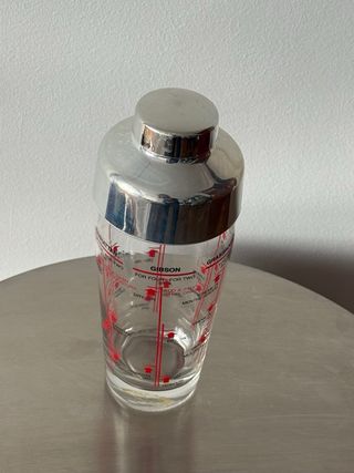 Coctelera Vintage Cristal y Metal