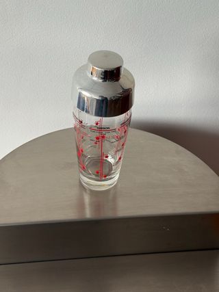 Coctelera Vintage Cristal y Metal