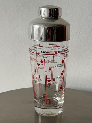 Coctelera Vintage Cristal y Metal