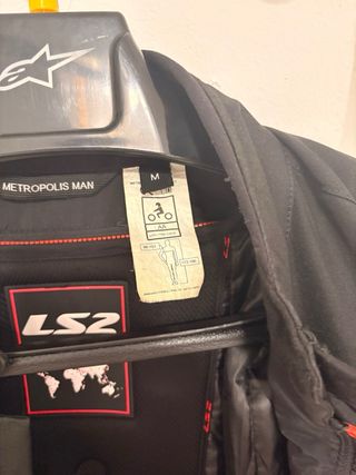 Chaqueta Moto LS2 Metropolis Hombre Negra Talla M.