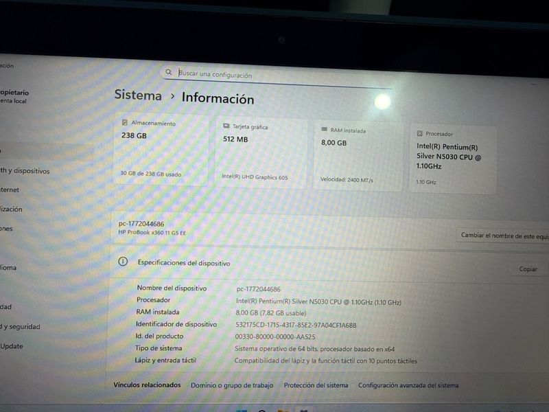 HP ProBook x360 11 G5 EE Azul 8GB RAM 256GB TACTIL afbeelding 4