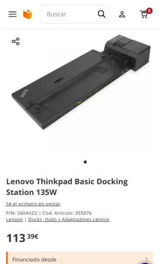 Estación Acoplamiento Lenovo ThinkPad Pro