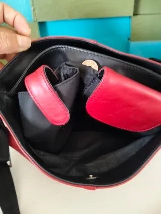 Borsa Caterina Lucchi vera pelle rossa